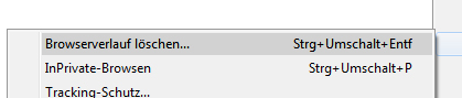 Internet Explorer: Verlauf l�schen