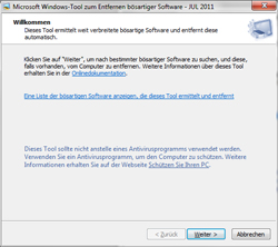 Microsoft Windows: Tool zum Entfernen b�sartiger Software